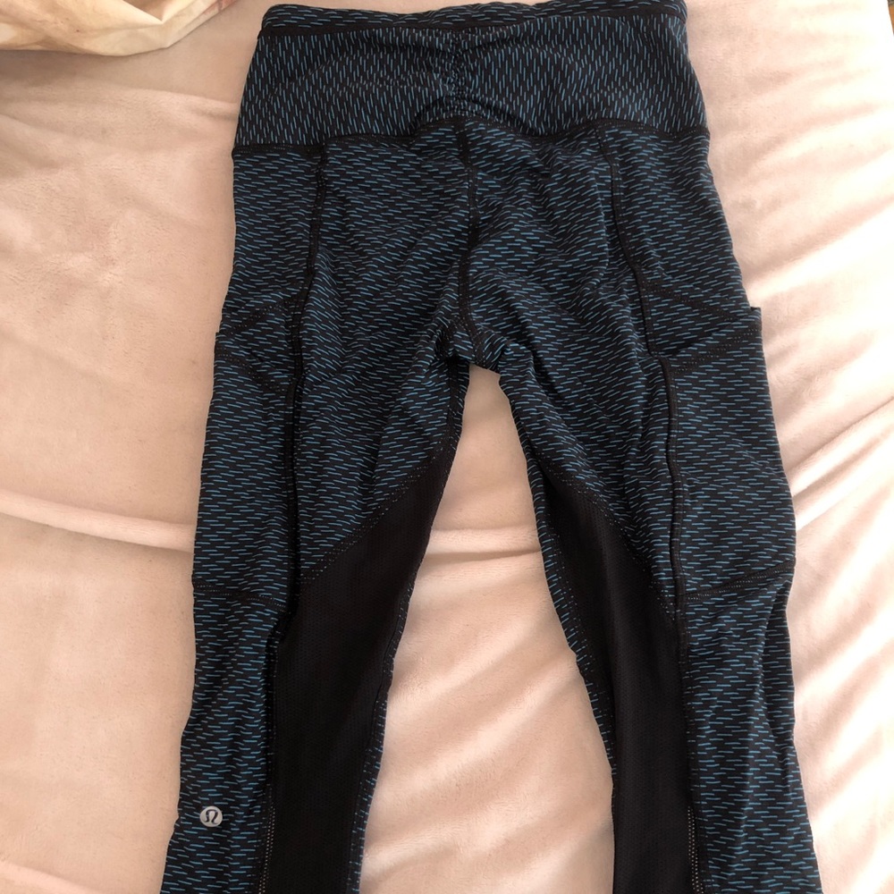 Blue and Black Lululemon Leggings